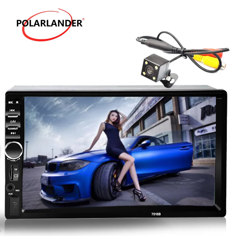 Автомагнитола с сенсорным экраном Bluetooth USB SD AUX FM видео MP4 MP5 поддержка камеры