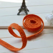 Naranja cuerda de yute decoración de cuerda tejida patchwork cinturón zakka taping cinta de cáñamo decoración accesorio 10 m/lote 10 mm ( 0.394 ” )