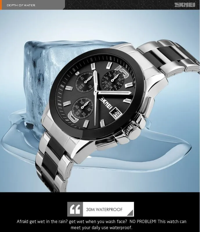 SKMEI Brand Men Dress Watches Top Brand Luxury Multifunction Sports Quartz Watch Waterproof Clock Men Relogio Masculino