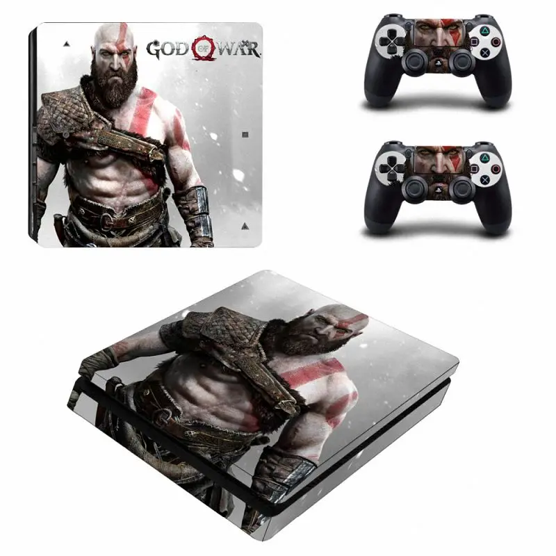 God of War Dead Decal PS4 Slim Skin For Playstaion 4 Console PS4 Slim Skin Stickers+2Pcs Controller Protective Skins-721
