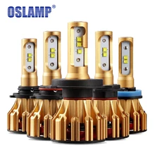 Oslamp Авто H4 светодио дный фар для автомобиля 6500 К SMD чипов 9005 HB3 9006 HB4 светодио дный H7 автомобилей лампочки 70 Вт все-в-одном H11 лампы 2 шт./упак.