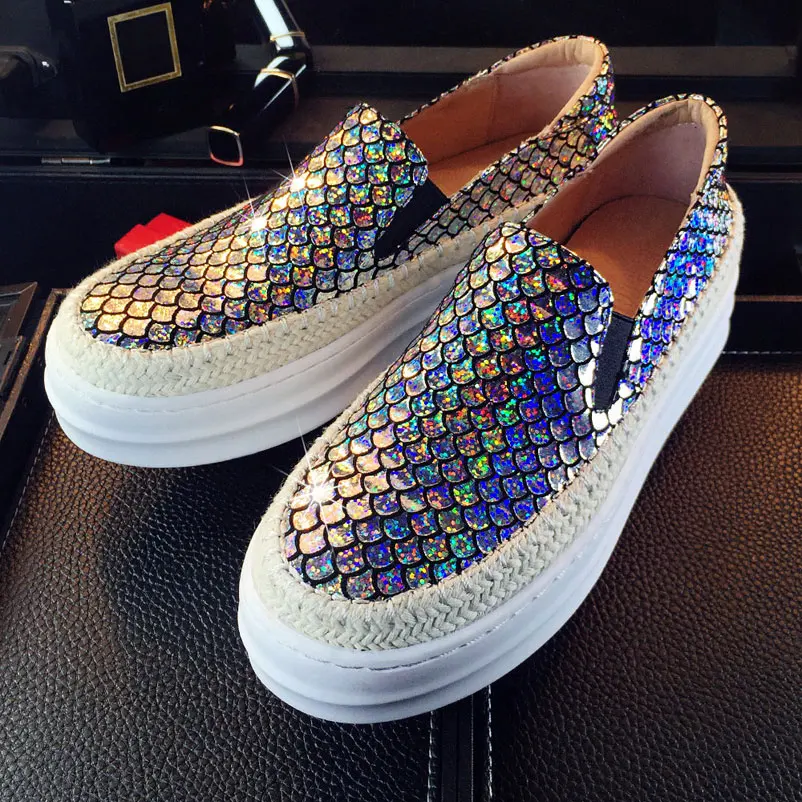 2016 Genuine Leather Flats Platform Shoes Woman Espadrilles Slip On