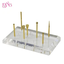 1piece Transparent Color Exhibition Stand Displayer Nail Drill Bit Holder Professional Nail Manicure Tools