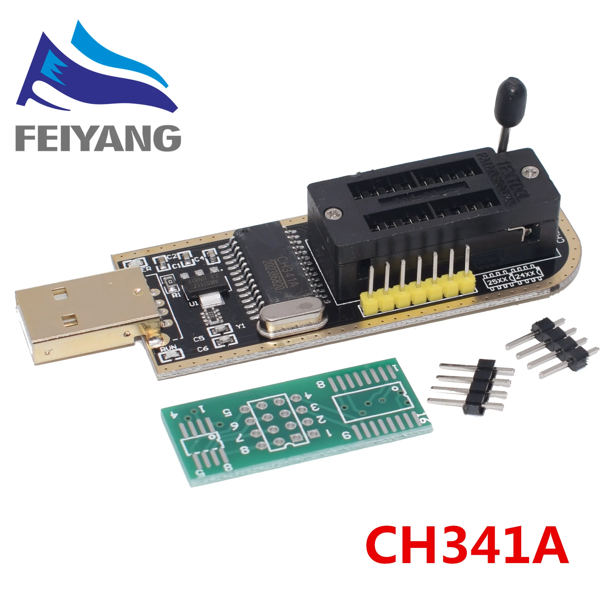 

1pcs CH341A 24 25 Series EEPROM Flash BIOS USB Programmer with Software & Driver