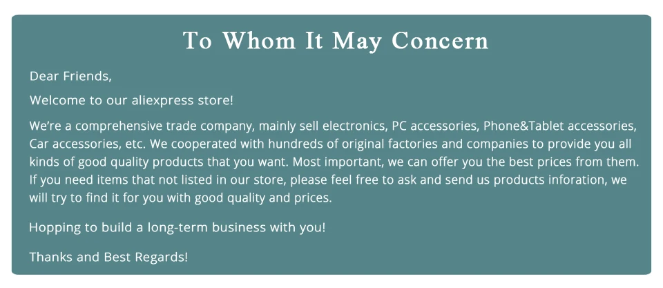 To whom it may concern 2