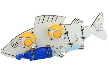 

DIY Mini Electric Bionic Robot Fish 3D Puzzle Toys Educational Experiment Jigsaw Puzzle Toys Wooden Children Educational Toys