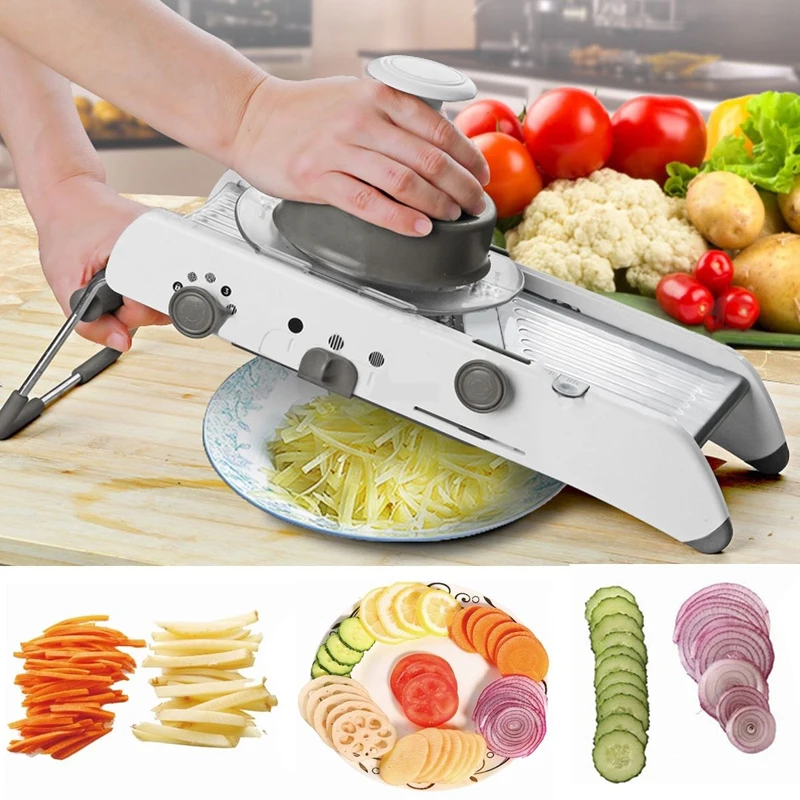Adjustable Multifunctional Vegetable Slicer Professional Grater Stainless Steel Blade Tools Kitchen Mandoline Food Potato Slicer