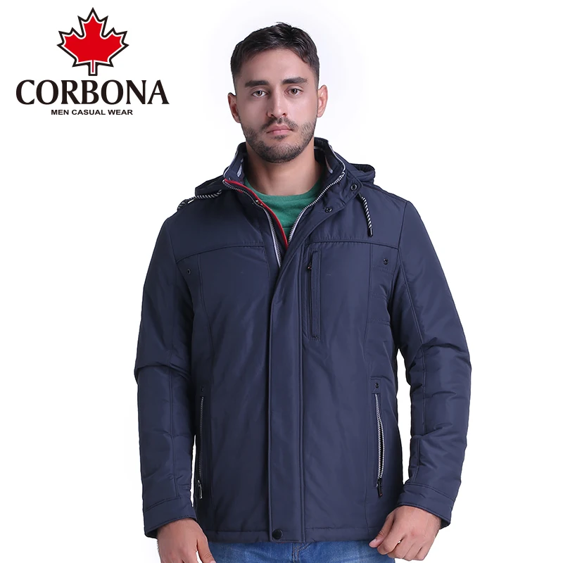 CORBON Winter Men Jacket Brand Casual New Solid Color