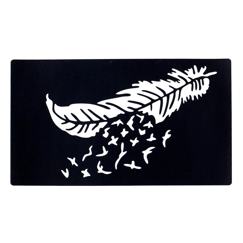 6 шт. краска для тела хна трафарет татуировки цветной рисунок перо цветок лотоса