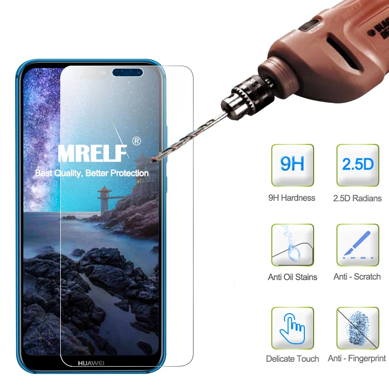 MRELF закаленное стекло для P20 Lite Huawei защита экрана на 9H 2.5D Защитное стекло|Защитные