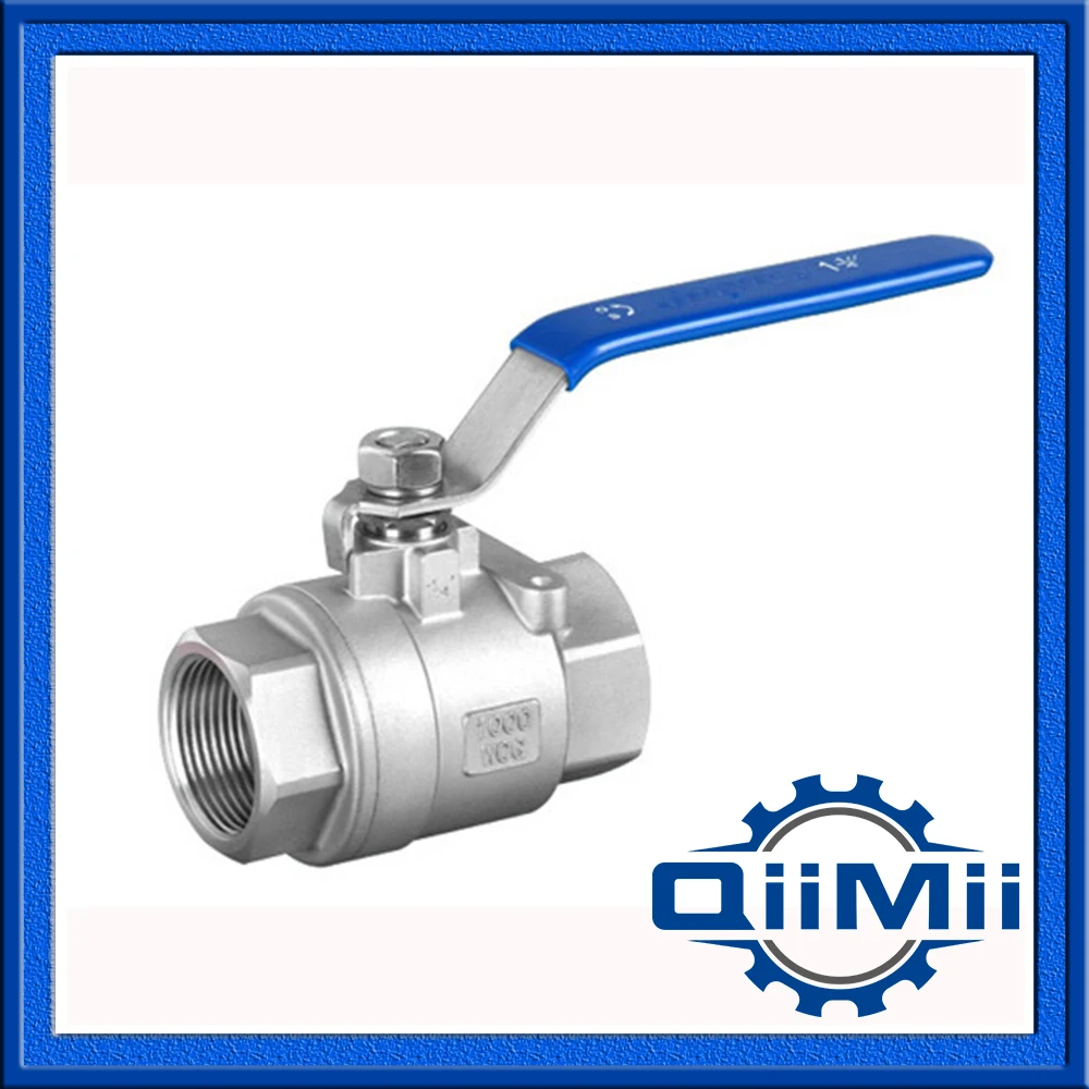 

1.25'' SS304 internal thread,two pieces ball valve,stainless steel industry ball valve