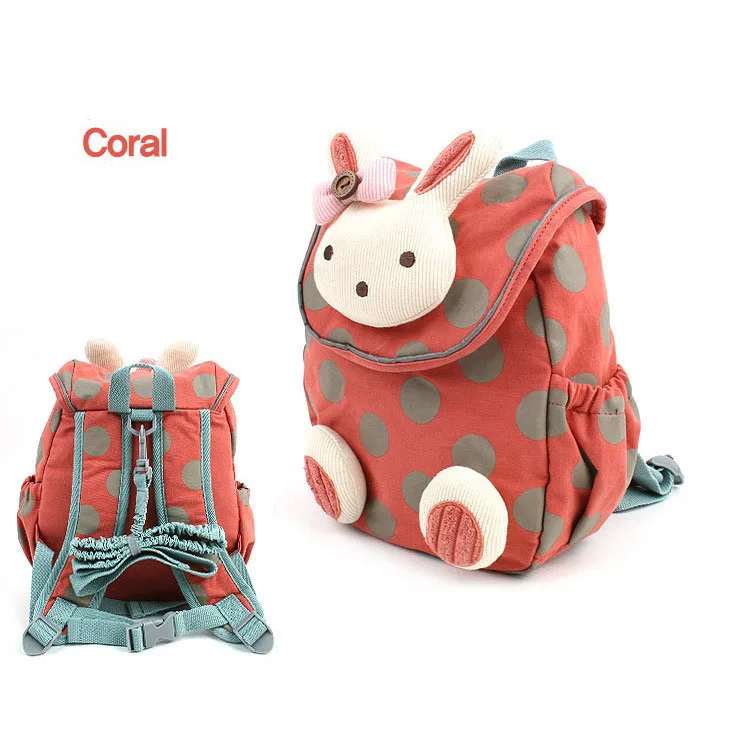 2016 new fashion animal style school bag cute 3d rabbit plush drawstring backpack children schoolbags for girls kindergarten bag