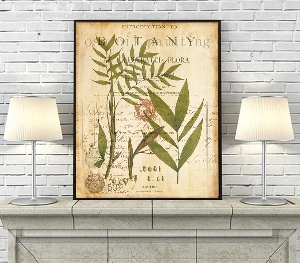 Картина маслом на холсте Раскрашивание акриловыми листьями и папоротниками в