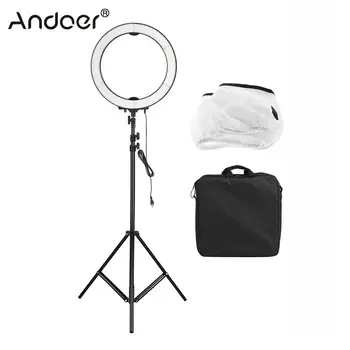 

Andoer Camera Photo Studio Video Photography Lighting Kit 18" 36W 5600K Dimmable LED Ring Light Ringlight +2m Light Stand