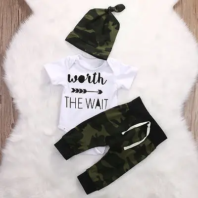 Multitrust комплекты из 3 предметов для новорожденных Одежда для маленьких мальчиков и девочек Комбинезон с короткими рукавами футболка+ длинные штаны+ комплект с шапочкой; размеры на 0–18 мес