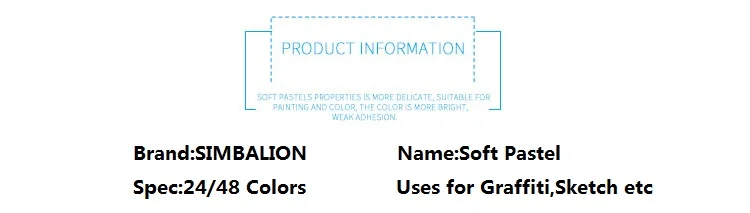 SIMBALION 24/48 цветов мягких пастельных разноцветный Мел палка безколлекторная электрическая модель короткие кисть для рисования художественные канцелярские принадлежности