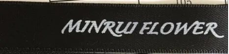 Black ribbon in white word true sample