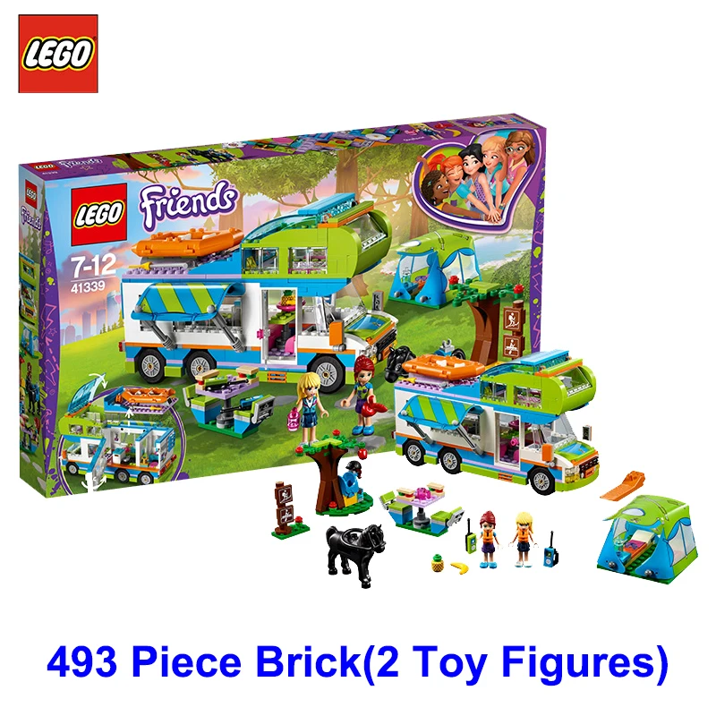LEGO Friends Series 41339 Mia Camper Building Block Toys Children Educational RV Villa