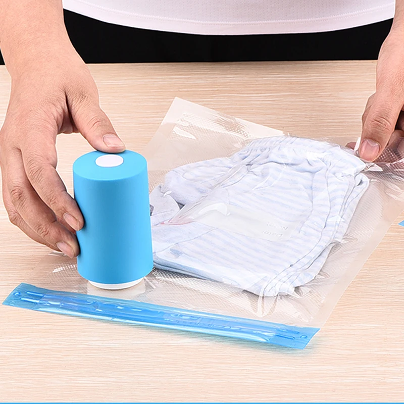 

Mini Automatic Compression Vacuum Pump Househoud Sealer Clamp Snack Fresh Food Rod Strip Kitchen Tool With Bag