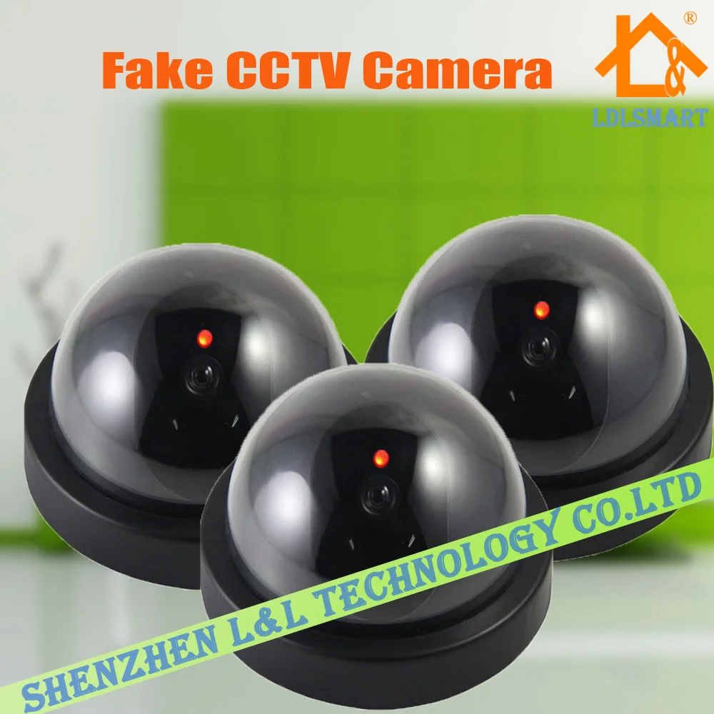 3pcs/lotFlash Blinking Fake Camera LED Dummy Security Camera Dome CCTV