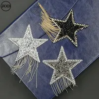 Buy Tassel Fringe Sequin Star Applique Patch Rhinestone Embroidery Iron on Patches for Clothing Bags Hats Scrap Booking Sticker Online - Image 3
