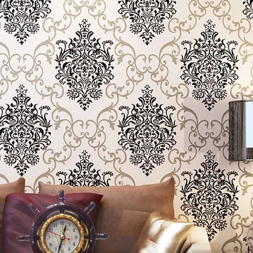 Damask Wallpaper Luxury Wallcovering Euorpe Non Woven Tv Sofa Damask Wallpaper Luxury Wallcovering Euorpe Non Woven Tv Sofa Living Room Home Decor Wall