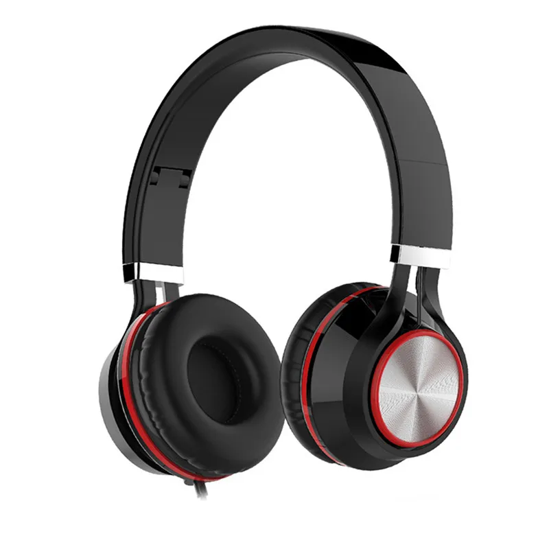 Foldable Phone Headset Computer 3 5mm Jack Wired Headphone Music Stereo Helmet Kid Girl Earphones With Mic For iPhone Huawei