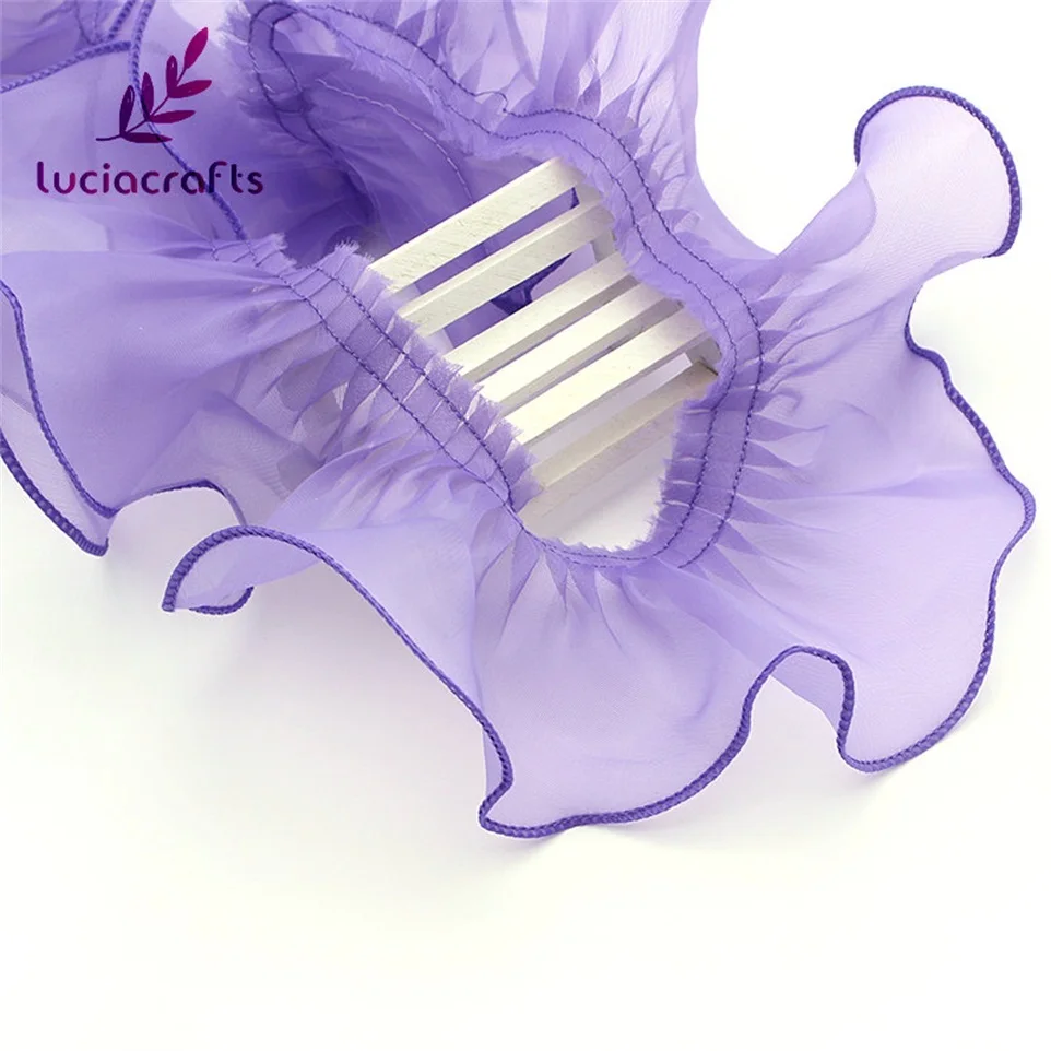 Lucia crafts 2 года/лот около 8,5 см органза кружевная ткань отделка ленты для самостоятельного пошива одежды материалы ручной работы аксессуары U0103