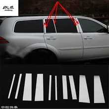 10 шт./лот, украшение из нержавеющей стали для окна автомобиля B pilla и C, покрытие для 2013- Mitsubishi Pajero Sport