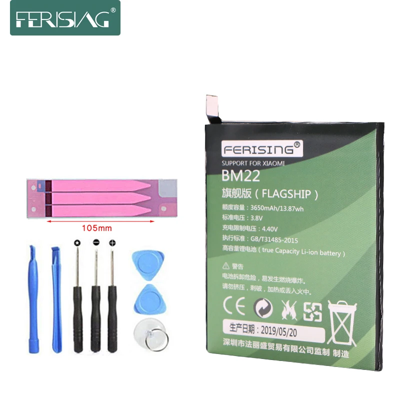 

FERISING Original A+ BM22 BM35 BM46 Battery For Xiaomi Mi 5 4C 5S Mi5 Mi4C Redmi Note 3 Pro Bateria Hongmi Replacement Battery