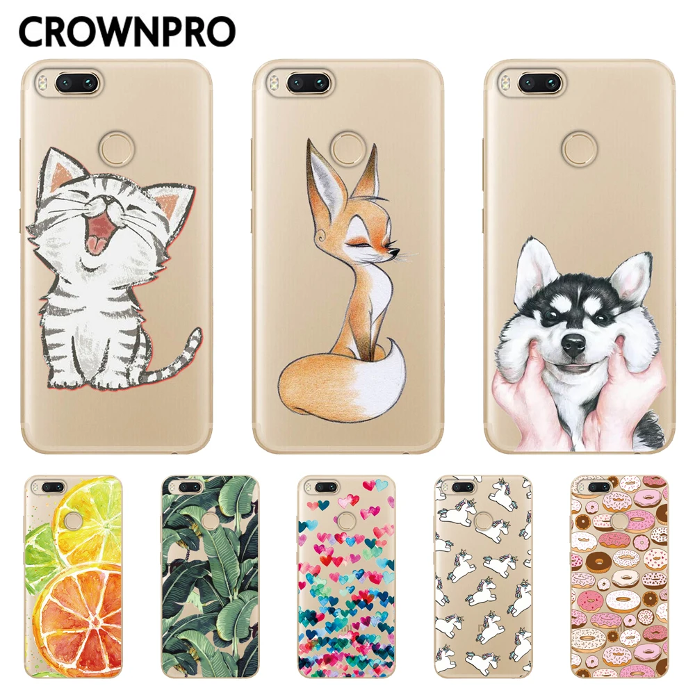 CROWNPRO чехол для Xiaomi Mi A1 мягкий силиконовый из ТПУ Для 5X Mi5X задняя крышка mi a1