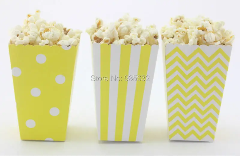 yellow popcorn box