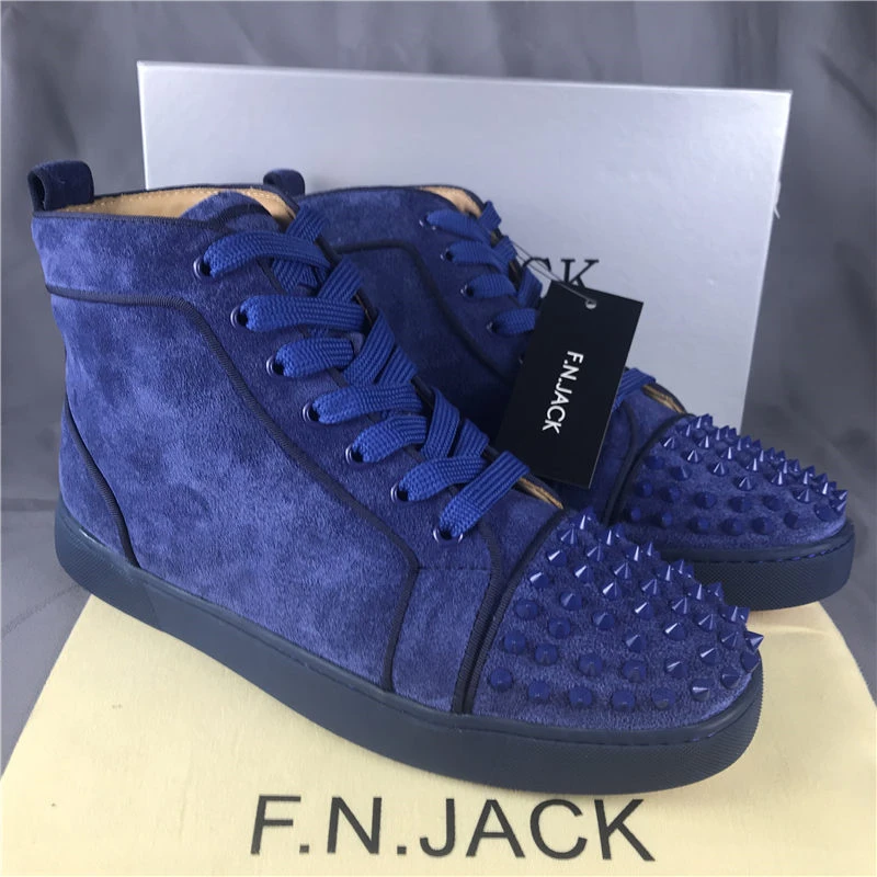 FNJACK модные Луи шип с плоской шляпкой замши Pervenche кроссовки фирменные мужские