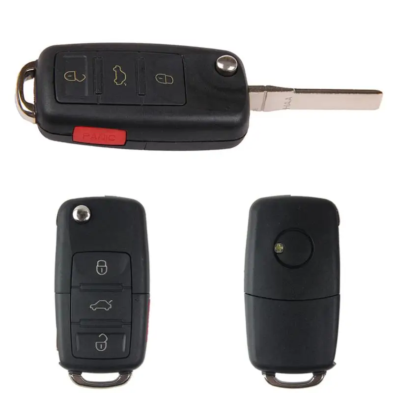 

4 Buttons Remote Flip Folding Car Key Shell Replacement Car Key Case Cover High Quality for Golf MK4 Bora