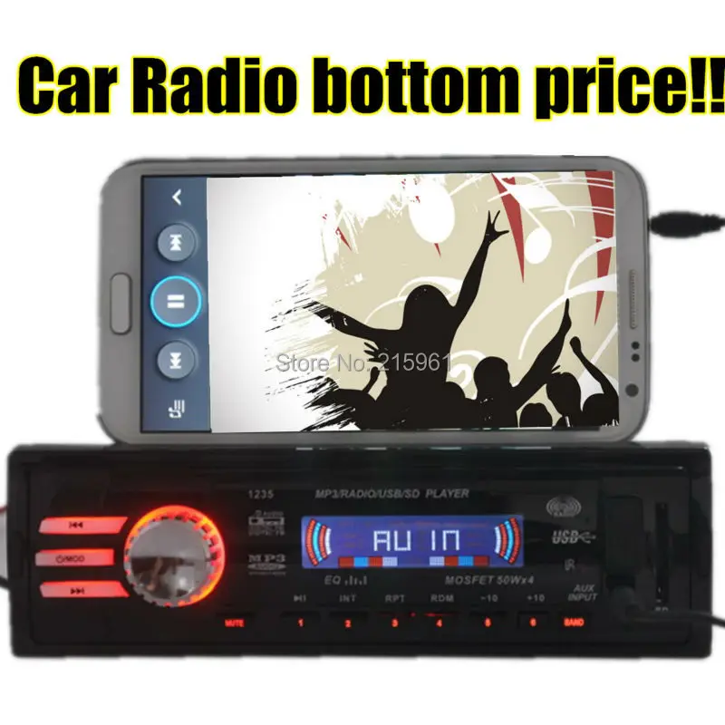 2015 new 12V Car radio Stereo FM Radios MP3 Audio Player 5V Charger