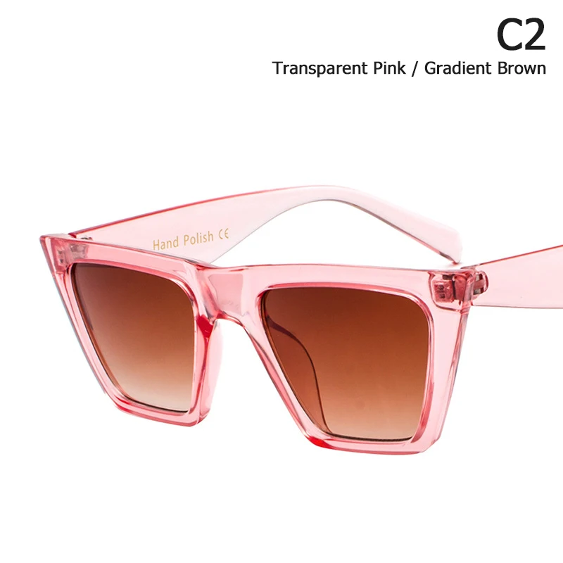 JackJad Мода 41468 стиль градиент кошачий глаз солнцезащитные очки оправа винтажные женские брендовые дизайнерские солнцезащитные очки Oculos De Sol - Цвет линз: C2