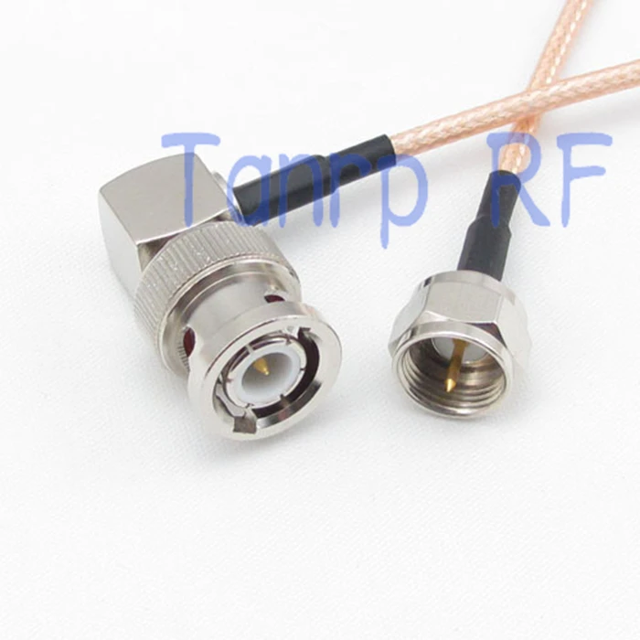 RG316 6inch RF pigtail BNC male right angle to SMC male plug pin Cable jumper