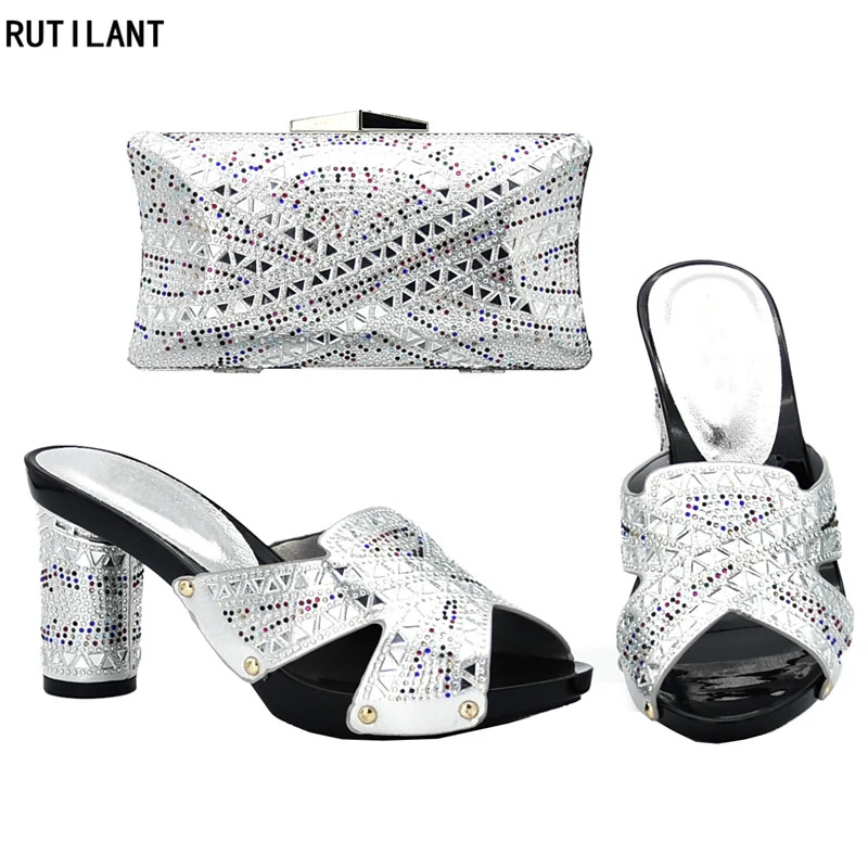 New Arrival African Wedding Italian Shoe and Bag Sets Latest Nigerian Women Shoes Set Party | Обувь