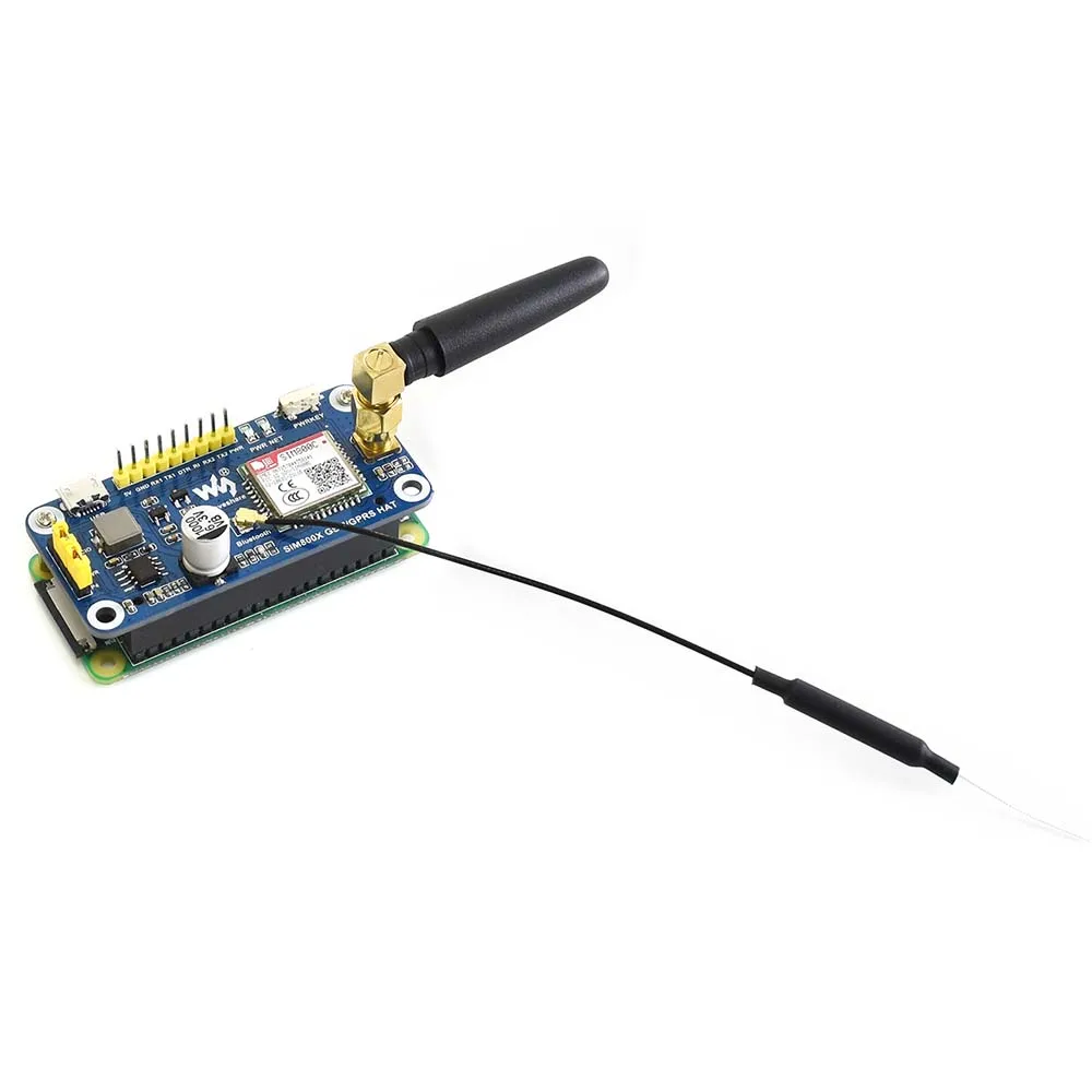 Шляпа Waveshare GSM/GPRS/Bluetooth на основе SIM800C для Raspberry Pi 2B/3B/3B +/Zero W|Демонстрационные