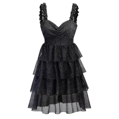 

JIEZuoFang Women Summer Beach Style Sexy Spaghetti Strap Backless Sling Chiffon Dress Loose Sling Vestdiaos Sleeveless Dress