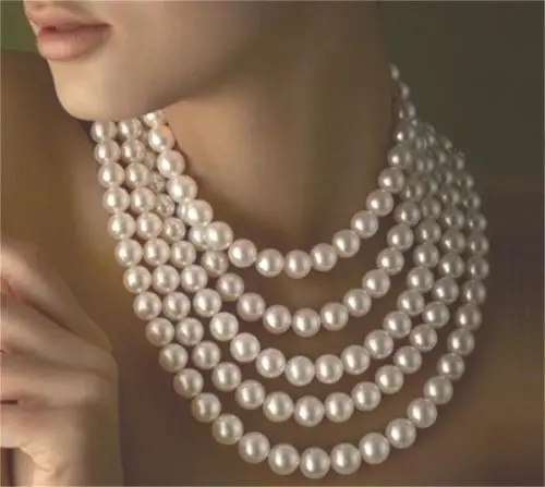 

New wholesale 100inch 14K 9-10MM genuine south sea white pearl necklace YL--AA WW #@