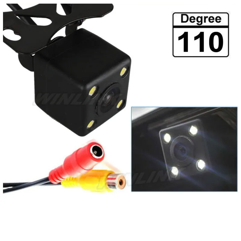 

110 Degree Universal Waterproof HD CCD 4 LED Night Vision Car Rear View Camera Parking Assistance