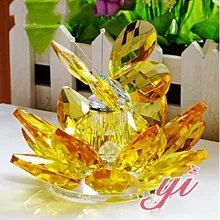 Хрустальная Бабочка Лотос, креативный современный кристаллизированный, настольные украшения, красивый подарок на день рождения