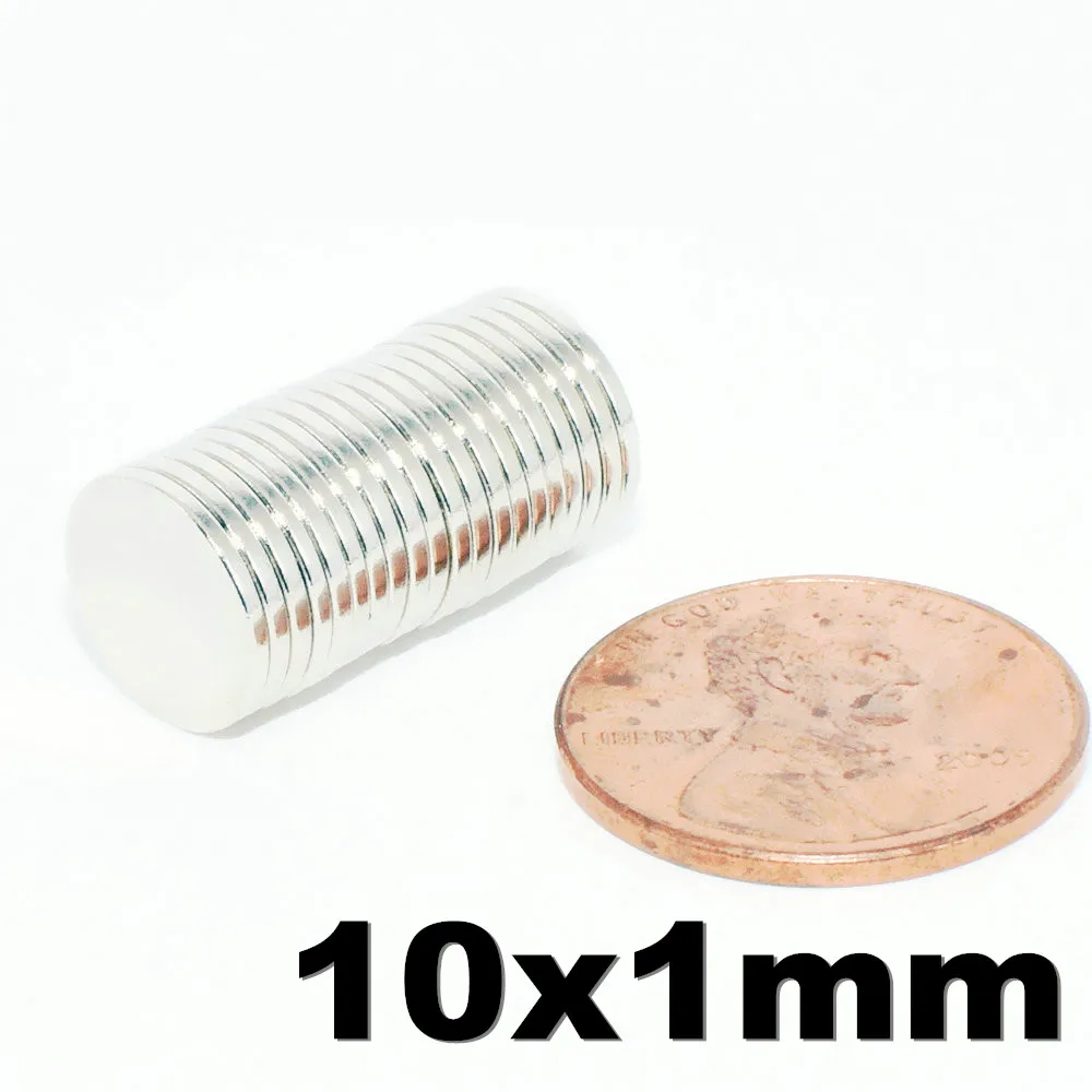 

20PCS NdFeB Disc 3M Adhesive Dia 10x1 mm 0.39" N42 Magnet Strong Neodymium Magnets Rare Earth Permanent Magnet 20 pieces