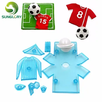 

DIY Mold 9PCS Fondant Cake Moulds Football Shirt Soccer Theme Plastic Chocolate Cookie Cutter Candy Biscuit Decorating Tools