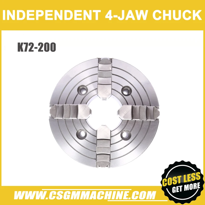 K72-200 4 jaw chuck/200MM manual lathe chuck/4-Jaw Independent Chuck | Инструменты