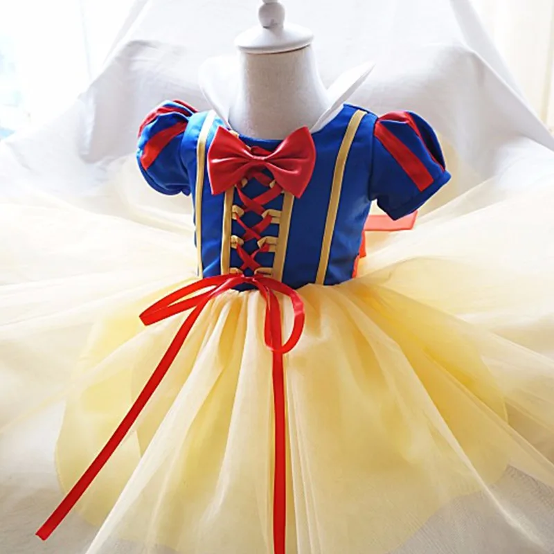 3 шт.; маскарадное праздничное платье для маленьких девочек; Детский костюм Белоснежки; Детские нарядные костюмы принцессы на Хэллоуин для девочек
