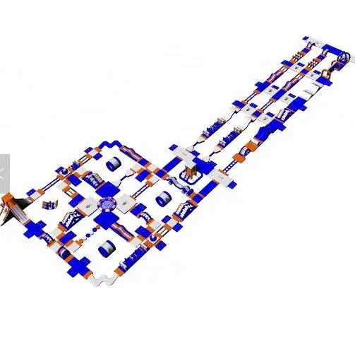 

Hi Bouncia 250 People Giant Inflatable Water Park Games With TUV Certificate / Inflatable Wipeout Course For Sale