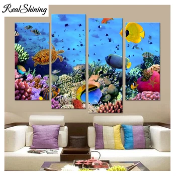

3pcs set 5D Diy diamond painting undersea turtle nature cross stitch rhinestone diamond embroidery mosaic bobby crafts FS3654