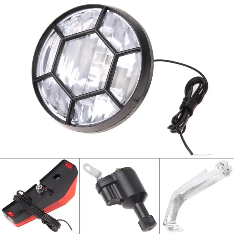 Flash Deal New Bicycle Dynamo Lights Set Bike Cycle Safety No Batteries Needed Headlight Rear Bicycle Lights For All Bikes Bicycle use 12